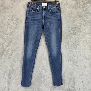 McGuire Jeans Womens 27 Blue Skinny Ankle Slit Hem Stretch Made in USA Style 15B